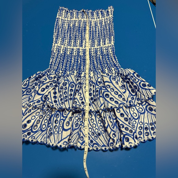 Zoe Sydney Strapless Blue and White Dress. Size S. Like New Condition. - Picture 4 of 8